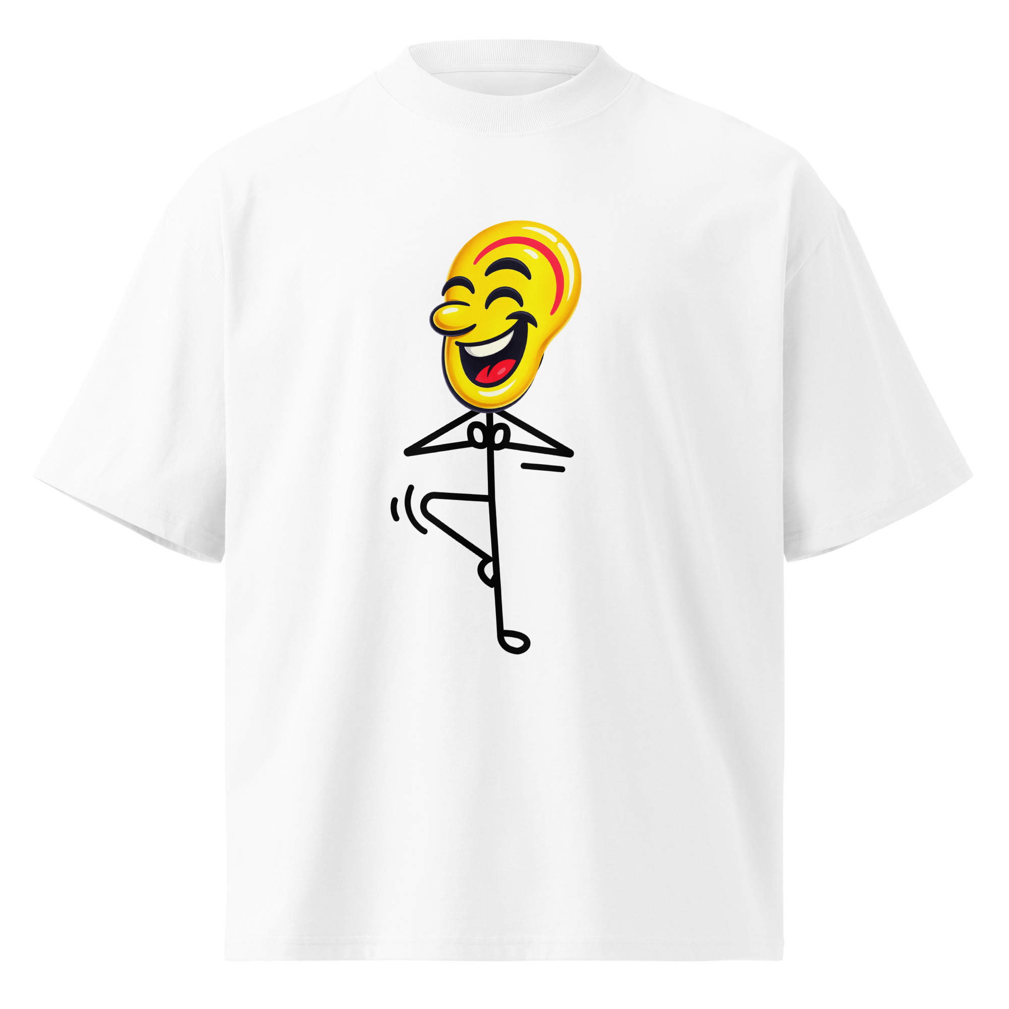 Unisex organic oversized high neck t-shirt